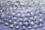 7 Inch Strand, Finest Quality,Matched Pair 10mm Size, Rock Crystal Quartz Faceted Heart Shaped Briolettes
