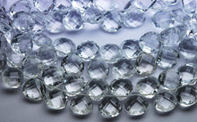 Load image into Gallery viewer, 7 Inch Strand, Finest Quality,Matched Pair 10mm Size, Rock Crystal Quartz Faceted Heart Shaped Briolettes - Jalvi & Co.