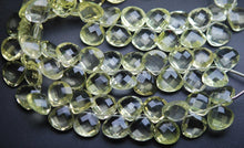 Load image into Gallery viewer, 7 Inch Strand Matched Pair 10mm Size,Lemon Quartz Faceted Heart Shaped Briolettes - Jalvi & Co.