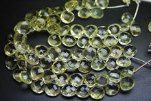 Load image into Gallery viewer, 7 Inch Strand Matched Pair 10mm Size,Lemon Quartz Faceted Heart Shaped Briolettes - Jalvi & Co.