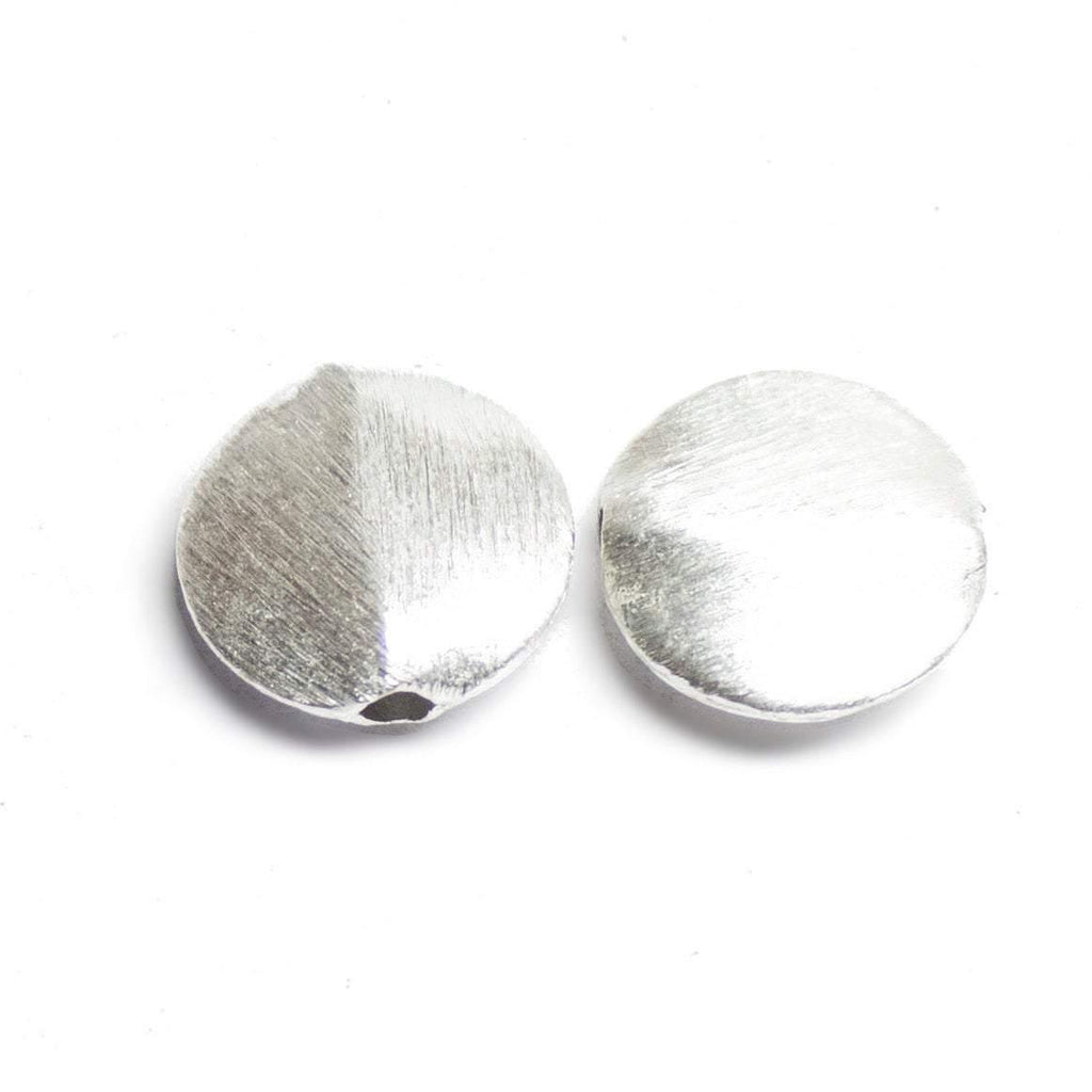 8 Coin Spacer Bead Silver Tone Brushed Metal - CN021 - Jalvi & Co.