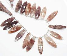 Load image into Gallery viewer, 8 Inches, 36-40mm, Copper Quartz Faceted Marquise Drop Briolette Beads Strand - Jalvi & Co.