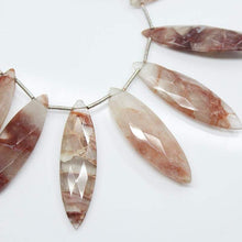 Load image into Gallery viewer, 8 Inches, 36-40mm, Copper Quartz Faceted Marquise Drop Briolette Beads Strand - Jalvi & Co.