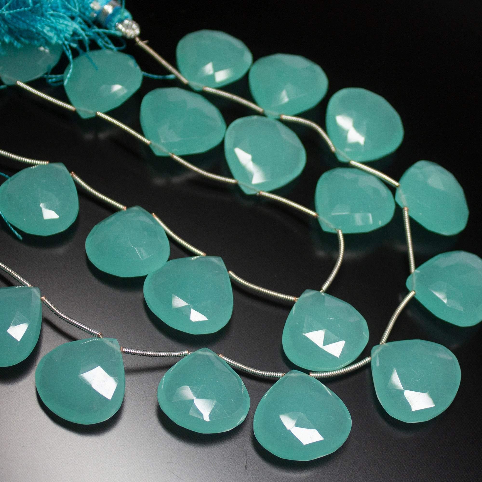 Aqua hot sale chalcedony beads