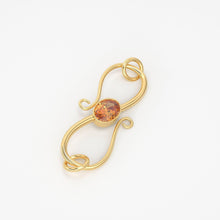Load image into Gallery viewer, 8mmx18mm 18k Solid Gold S Hook Clasp With Natural Brandy Citrine Bezel - Jalvi &amp; Co.