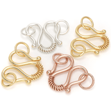 9mm 18k Solid Gold Old-Fashioned Hook Clasp
