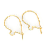 9mmx17mm 23 GAUGE 14k Solid Yellow Gold French Hook Kidney Earwires Pair