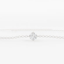 Load image into Gallery viewer, Diamond Bracelet / 14k Gold Prong Setting Diamond Bracelet for Women / Brilliant Cut Solitaire Diamond Bracelet 0.05Ct / Christmas Gift - Jalvi & Co.