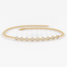 Load image into Gallery viewer, Diamond Bracelet / Bezel Set Diamond Bracelet / Genuine Diamond Bracelet / Tennis Bracelet / Gold Diamond Bracelet / Bezel Tennis Bracelet - Jalvi & Co.