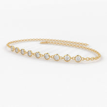 Load image into Gallery viewer, Diamond Bracelet / Bezel Set Diamond Bracelet / Genuine Diamond Bracelet / Tennis Bracelet / Gold Diamond Bracelet / Bezel Tennis Bracelet - Jalvi & Co.