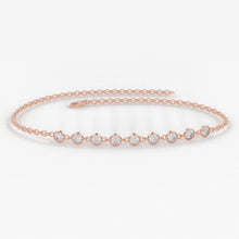 Load image into Gallery viewer, Diamond Bracelet / Bezel Set Diamond Bracelet / Genuine Diamond Bracelet / Tennis Bracelet / Gold Diamond Bracelet / Bezel Tennis Bracelet - Jalvi & Co.
