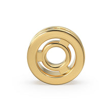 Load image into Gallery viewer, Alphabet Diamond Solid Gold 6mm Beads / 18k Solid Yellow Gold Spacer Findings / 2mm Hole Initial Beads / Name Jewelry Making Supplies Beads - Jalvi & Co.