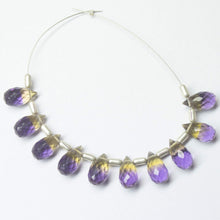 Load image into Gallery viewer, Ametrine Quartz Faceted Teardrop Beads 10mm 10pc - Jalvi &amp; Co.
