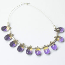 Load image into Gallery viewer, Ametrine Quartz Faceted Teardrop Beads 10mm 10pc - Jalvi & Co.