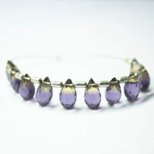 Load image into Gallery viewer, Ametrine Quartz Faceted Teardrop Beads 10mm 10pc - Jalvi & Co.