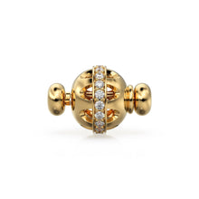 Load image into Gallery viewer, Ball Necklace Solid Gold Clasp / Gold Diamond Clasp / Round Connector / Diamond Connector/ Necklace Connector Clasp Lock / Bracelet Clasp - Jalvi & Co.