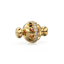 Load image into Gallery viewer, Ball Necklace Solid Gold Clasp / Gold Diamond Clasp / Round Connector / Diamond Connector/ Necklace Connector Clasp Lock / Bracelet Clasp - Jalvi & Co.