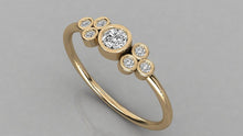 Load image into Gallery viewer, Bezel Diamond Band in 14k Gold / Brilliant Diamond Ring / Gold Band White Diamond Ring / Diamond Bezel Wedding Band - Jalvi & Co.