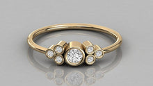 Load image into Gallery viewer, Bezel Diamond Band in 14k Gold / Brilliant Diamond Ring / Gold Band White Diamond Ring / Diamond Bezel Wedding Band - Jalvi & Co.