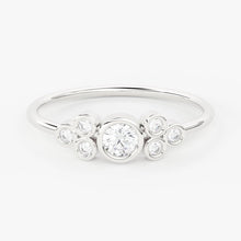 Load image into Gallery viewer, Bezel Diamond Band in 14k Gold / Brilliant Diamond Ring / Gold Band White Diamond Ring / Diamond Bezel Wedding Band - Jalvi & Co.