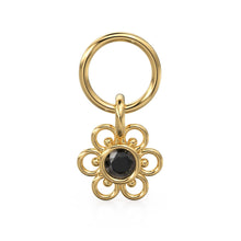 Load image into Gallery viewer, Black Diamond Charm, 18k Solid Gold Charm, Handmade Gold Charm, Designer Charm Pendant, Charms Necklace, Diamond Charm - Jalvi & Co.