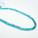 Blue Neon Apatite Quartz Faceted Rondelle Gemstone Loose Spacer Beads 14