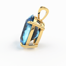 Load image into Gallery viewer, Blue Topaz 14k gold Pendant / Swiss Blue Topaz & 14k Gold Pendant / Stunning Blue Topaz / December Birthstone / Blue gemstone jewelry Gift - Jalvi & Co.