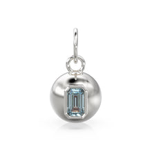 Load image into Gallery viewer, Blue Topaz Emerald 18k Gold Bauble Ball Gold Charm / Blue Gemstone Handmade Gold Pendant / 14k Gold Jewelry Making November Birthstone - Jalvi & Co.