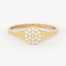 Load image into Gallery viewer, Brilliant Diamond Band in 14k Gold / Diamond Pinky Ring / Round Gold Band White Diamond Ring / Promise Ring - Jalvi &amp; Co.