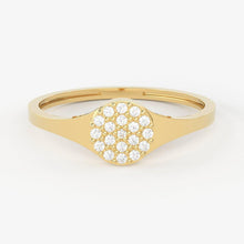 Load image into Gallery viewer, Brilliant Diamond Band in 14k Gold / Diamond Pinky Ring / Round Gold Band White Diamond Ring / Promise Ring - Jalvi & Co.