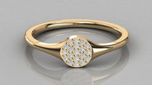 Load image into Gallery viewer, Brilliant Diamond Band in 14k Gold / Diamond Pinky Ring / Round Gold Band White Diamond Ring / Promise Ring - Jalvi &amp; Co.