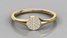 Load image into Gallery viewer, Brilliant Diamond Band in 14k Gold / Diamond Pinky Ring / Round Gold Band White Diamond Ring / Promise Ring - Jalvi & Co.