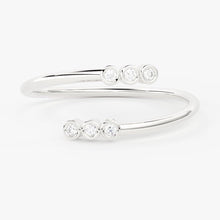 Load image into Gallery viewer, Brilliant Diamond Band in 14k Gold / Dual Diamond Ring / Round Gold Band White Diamond Ring / Brilliant Round Diamond Wedding Band - Jalvi & Co.