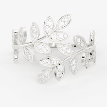 Load image into Gallery viewer, Brilliant Diamond Band in 14k Gold / Leaf Diamond Ring / Round Gold Band White Diamond Ring / Brilliant Round Diamond Wedding Band - Jalvi & Co.