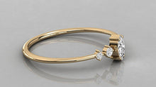 Load image into Gallery viewer, Brilliant Diamond Band in 14k Gold / Marquise Diamond Bar Ring / Gold Band White Diamond Ring / Diamond Wedding Band - Jalvi & Co.