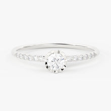 Load image into Gallery viewer, Brilliant Diamond Band in 14k Gold / Round Diamond Ring / Gold Band White Diamond Ring / Genuine Diamond Wedding Band - Jalvi & Co.
