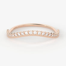 Load image into Gallery viewer, Brilliant Diamond Band in 14k Gold / Round Diamond Ring / Round Gold Band White Diamond Ring / Brilliant Round Diamond Wedding Band - Jalvi & Co.