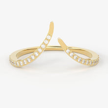 Load image into Gallery viewer, Brilliant Diamond Band in 14k Gold / Round Diamond Ring / Round Gold Band White Diamond Ring / Diamond Wedding Band - Jalvi & Co.