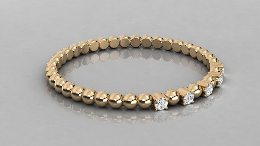 Brilliant Diamond Band in 14k Gold / Round Diamond Ring / Round Gold Band White Diamond Ring / Round Diamond Wedding Band - Jalvi & Co.