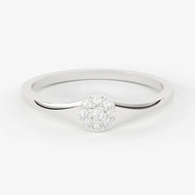 Load image into Gallery viewer, Brilliant Diamond Band in 14k Gold / Signet Diamond Ring / Round Gold Band White Diamond Ring / Signet Diamond Wedding Band - Jalvi & Co.