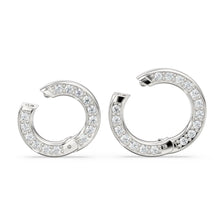 Load image into Gallery viewer, Clicker Round Connector / Solid Gold Clasp / Diamond Pave Clasp / Diamond Connector/ Necklace Connector Clasp Lock / Gold Charm holder - Jalvi & Co.