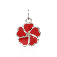 Load image into Gallery viewer, Dainty Hibiscus Solid Gold Enamel Charm / Tropical Flower Gold Enamel Pendant / Hawaiian Inspired Jewelry for Necklace Bracelet Earring - Jalvi & Co.