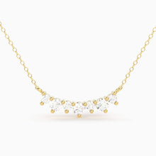 Load image into Gallery viewer, Diamond Cluster Necklace/ Diamond Necklace/ 0.12 CTW 7 Diamond Prong Set Necklace / Graduation Gift / Gift for Her / Bridesmaid Gift - Jalvi & Co.
