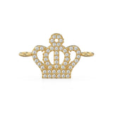 Diamond Crown Connector / Gold Diamond Crown / King Pave Charms / 14k Gold Christmas Charms / 18k Gold Crown pendant / Earrings Bracelet