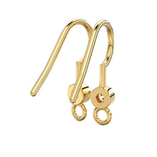 Load image into Gallery viewer, Diamond Ear wires Pair Finding 13.50x3mm 23 GAUGE 14k 18k Solid Gold Brilliant - Jalvi & Co.