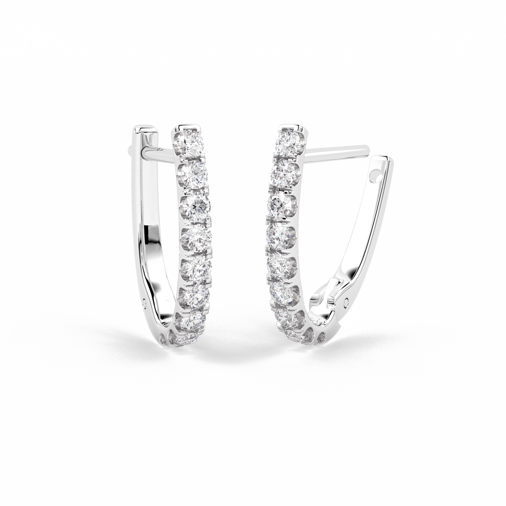 Diamond Pave Huggie Earrings / Diamond Huggies / 14k Solid Gold Huggie Earrings / Tiny Huggie Earrings / 1MM Diamond Hoop Earrings / Gift For Her - Jalvi & Co.