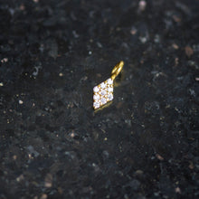 Load image into Gallery viewer, Diamond Pave Setting Charm / 14k 18k Solid Gold Charm / Gold Jewelry Supplies / Diamond Charm Finding / Sale - Jalvi &amp; Co.