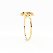 Load image into Gallery viewer, Double Name Ring / Solid 14K Gold / Two Name Ring / Initial Gold Ring / Stackable Letter Ring / Stackable Initial Rings / Personalized Gift - Jalvi & Co.
