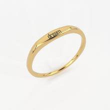 Load image into Gallery viewer, Engravable Ring / 14k Name Ring / Rose Gold Pinky Ring / Initial Ring / Solid Gold Monogram Ring / Gold Personalized Ring / Engraved Ring - Jalvi &amp; Co.