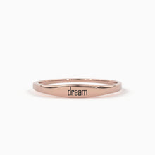 Load image into Gallery viewer, Engravable Ring / 14k Name Ring / Rose Gold Pinky Ring / Initial Ring / Solid Gold Monogram Ring / Gold Personalized Ring / Engraved Ring - Jalvi & Co.